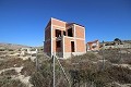 Two properties on a large plot prepared for 11 villas, in Baños de Fortuna, Murcia in Spanish Fincas