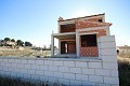 Two properties on a large plot prepared for 11 villas, in Baños de Fortuna, Murcia in Spanish Fincas