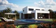 Villa moderna de nueva construcción con parcela y piscina in Spanish Fincas